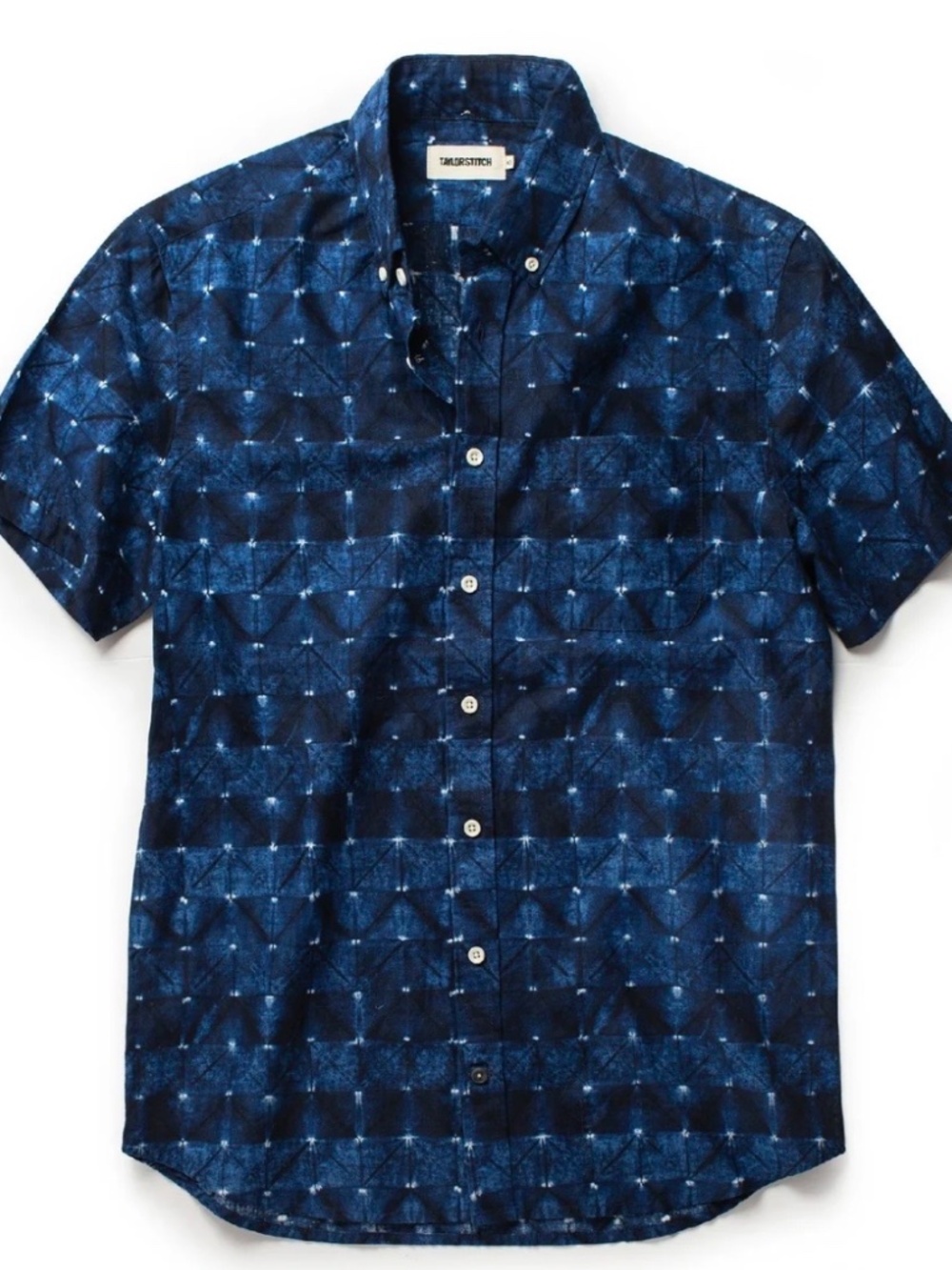 Taylor Stitch - The Short Sleeve Jack in Deep Navy Geo 38